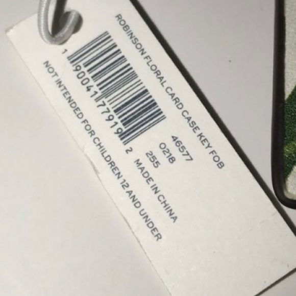 Tory Burch Leather Card Case Key Fob - Picture 4 of 7